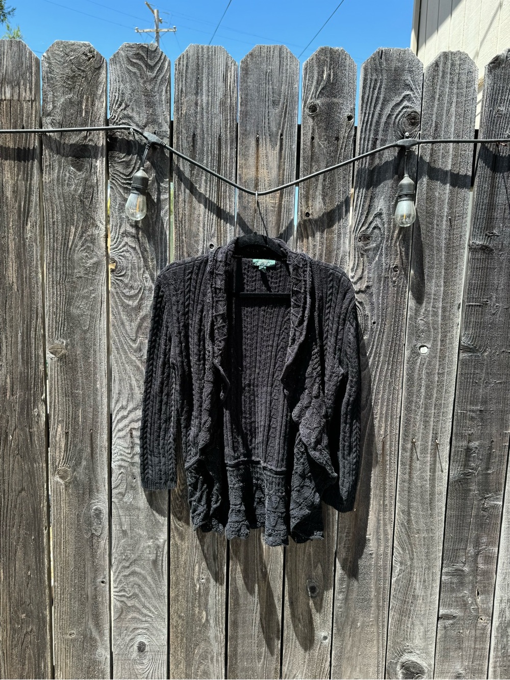 Lauren Jeans Co Knitted Waterfall Cardigan
Size S Black